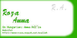 roza amma business card